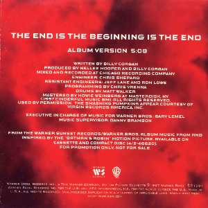 The End Is The Beginning Is The End (US CD-Single, 1-trk)